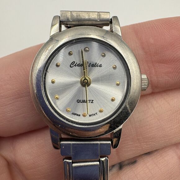 Vintage Ciao Italia Quartz Silver Toned Stainless Steel Watch- Untested - Picture 1 of 5